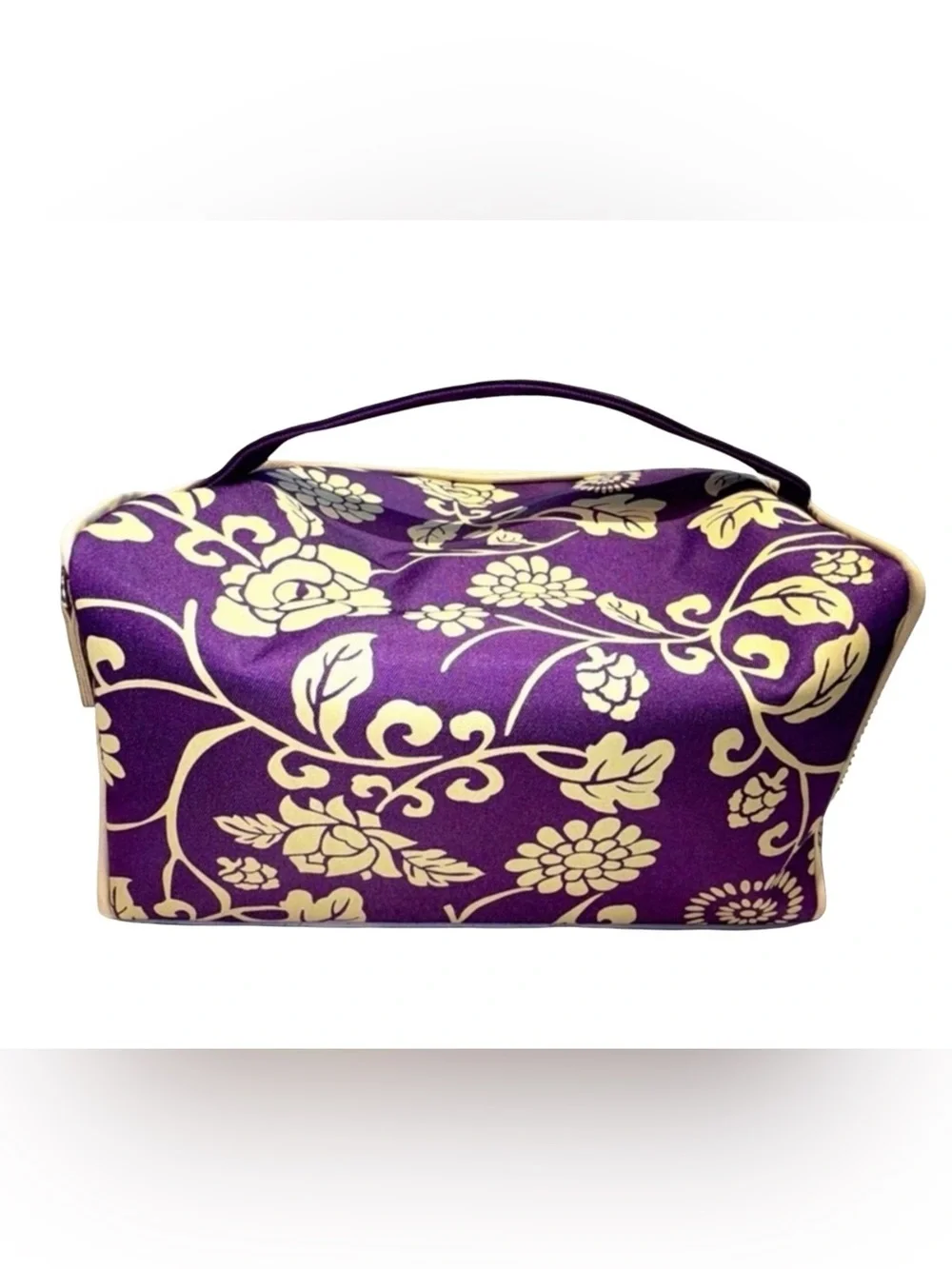 Clinique Purple Floral Cosmetic Travel Bag | Makeup Organizer | Floral | NWOT